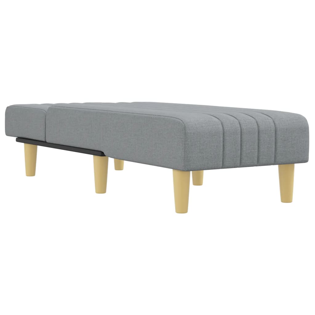 Chaise longue gris clair tissu - XIOS