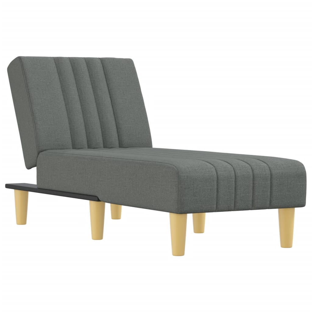 Chaise longue gris foncé tissu - XIOS