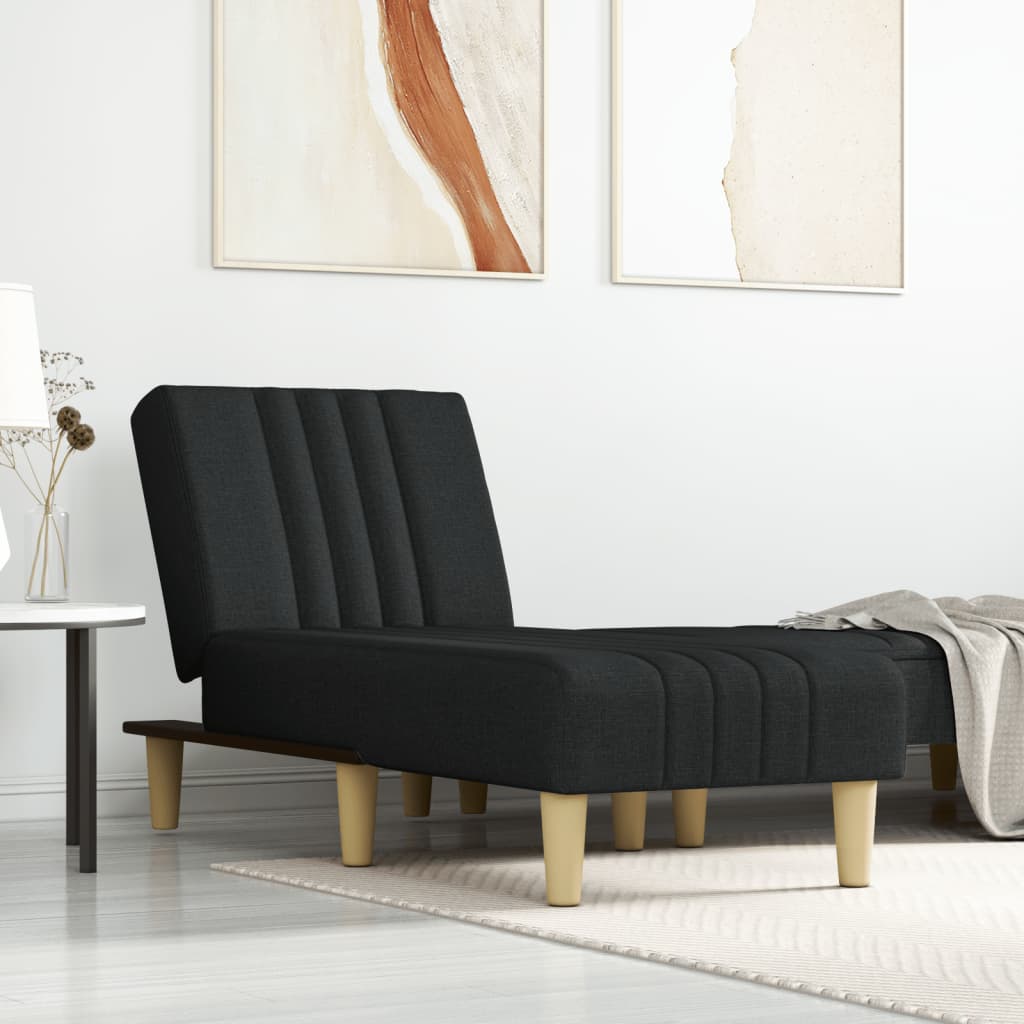 Chaise longue noir tissu - XIOS