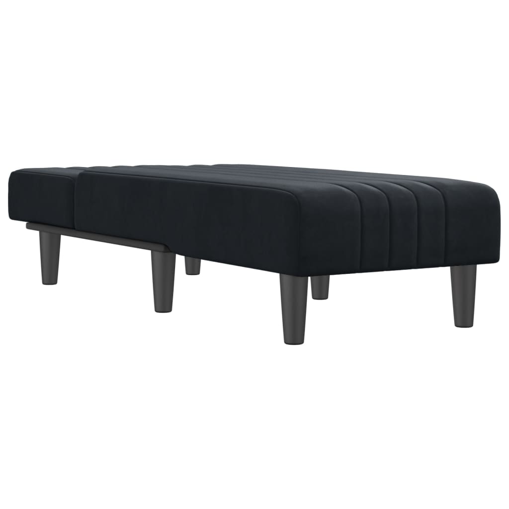 Chaise longue noir velours - XIOS