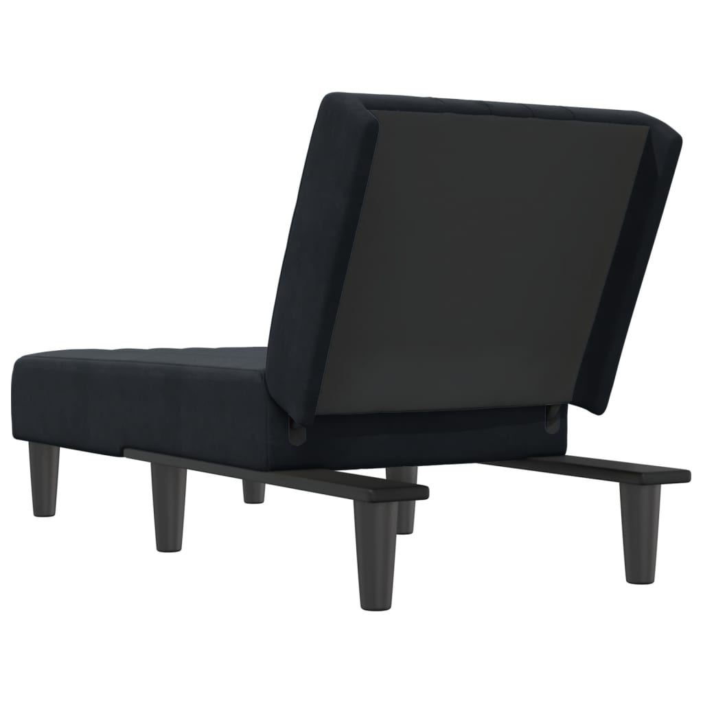 Chaise longue noir velours - XIOS