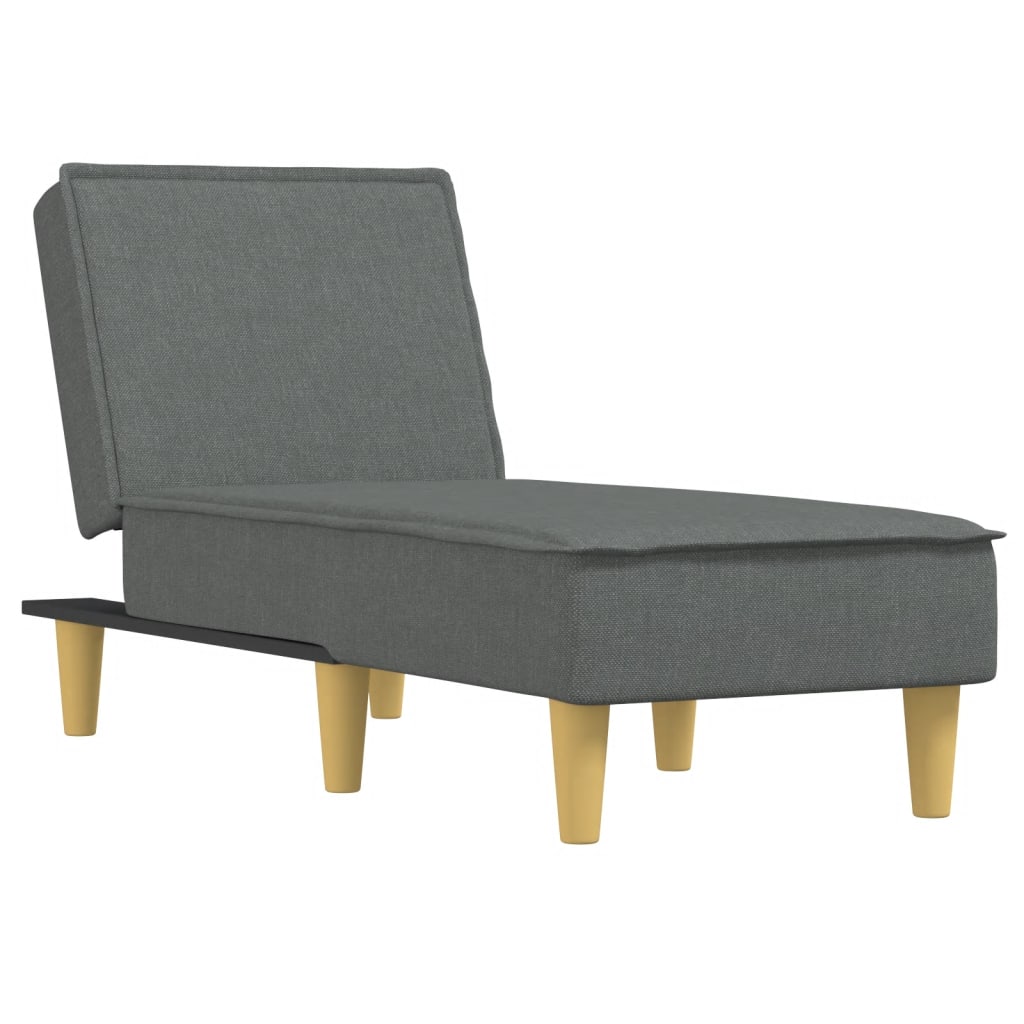 Chaise longue gris foncé tissu - XIOS