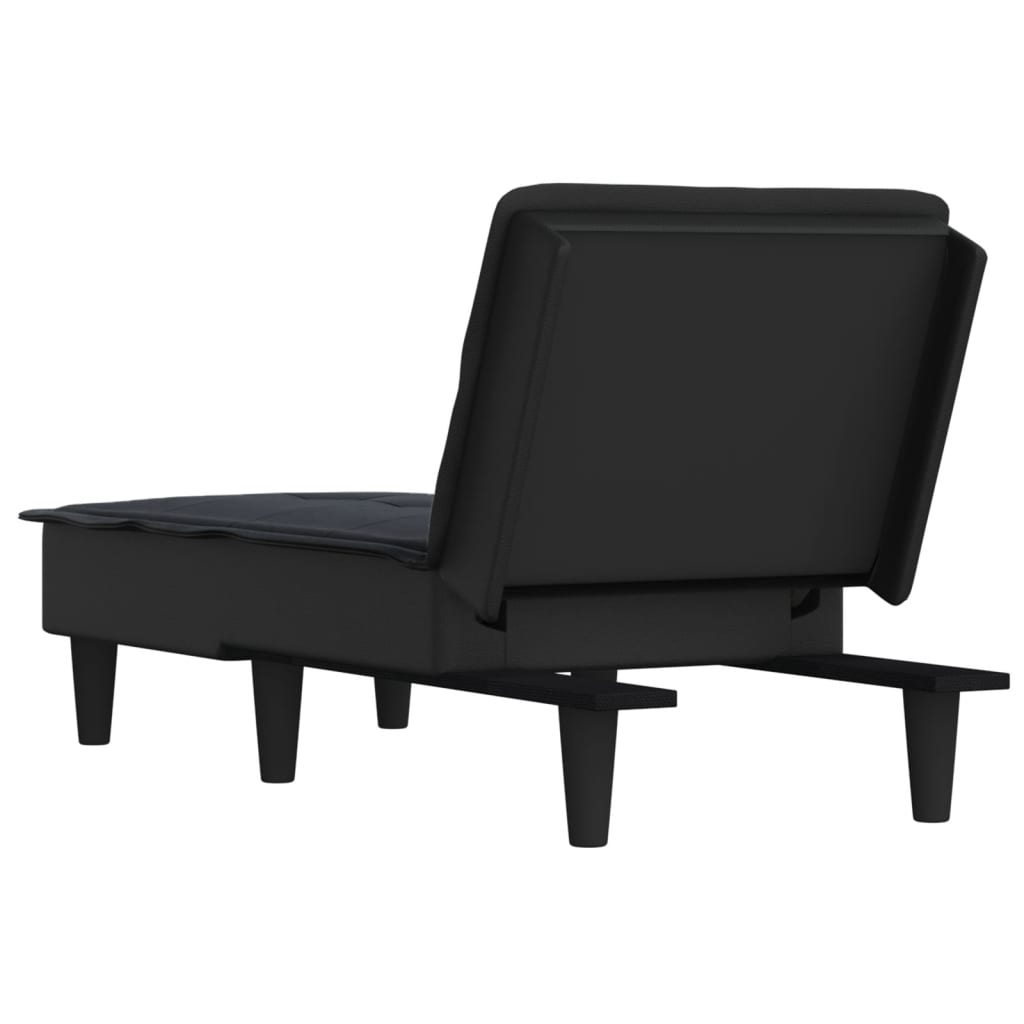 Chaise longue noir tissu - XIOS