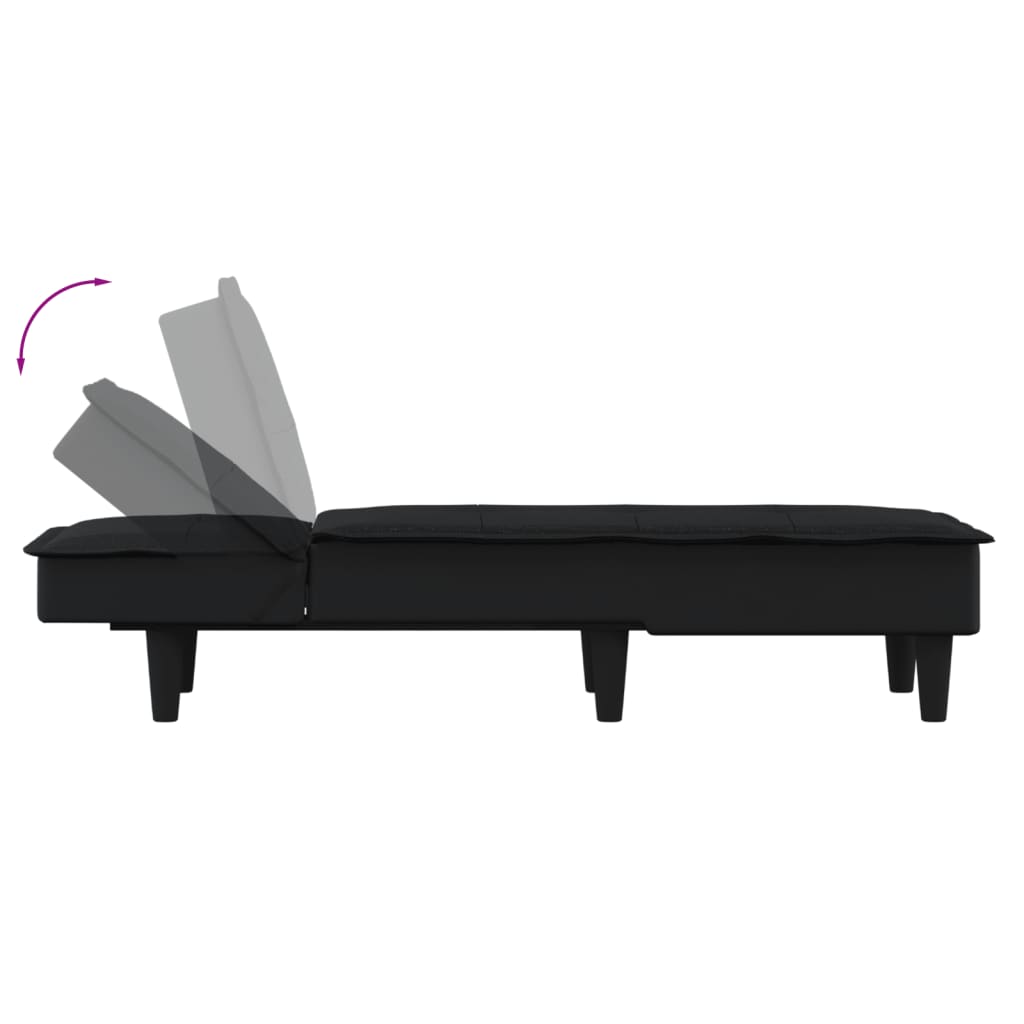 Chaise longue noir tissu - XIOS