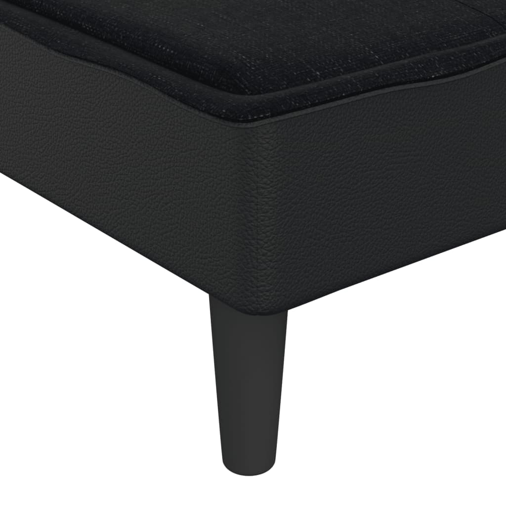 Chaise longue noir tissu - XIOS