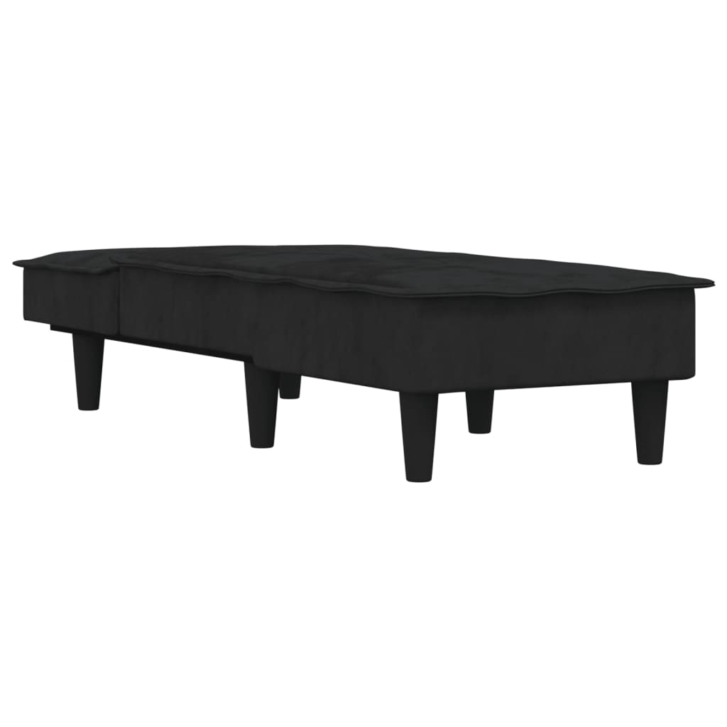 Chaise longue noir velours - XIOS