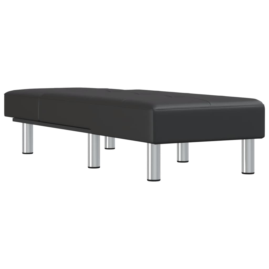 Chaise longue noir similicuir - XIOS