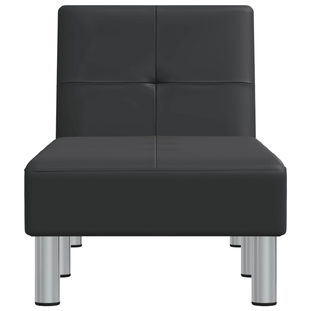 Chaise longue noir similicuir - XIOS