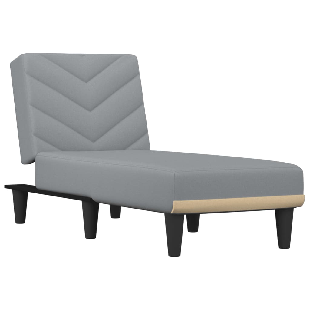 Chaise longue gris clair tissu - XIOS