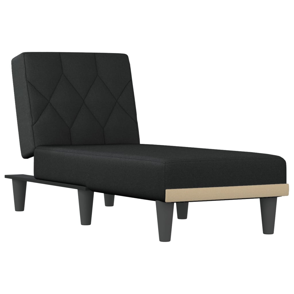 Chaise longue noir tissu - XIOS