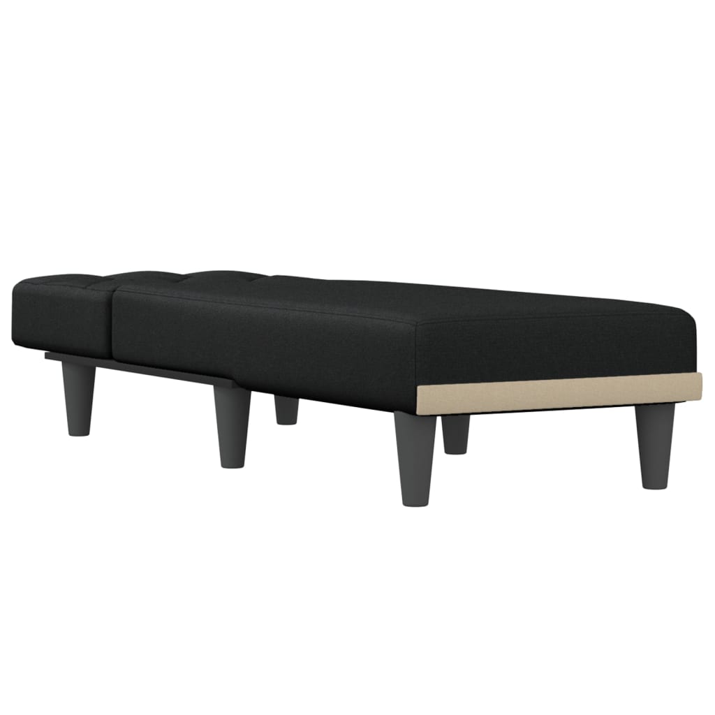 Chaise longue noir tissu - XIOS