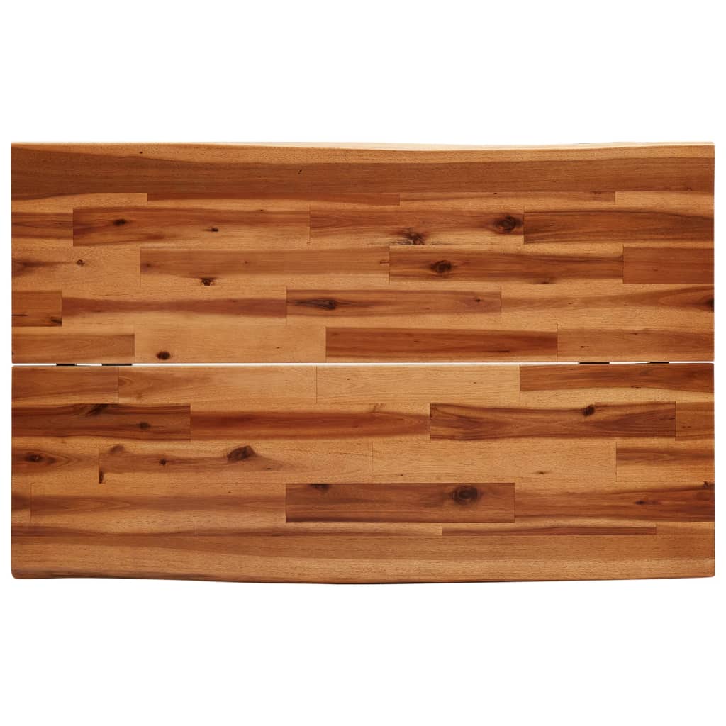 Ensemble à manger 3 pcs avec bord vivant bois massif d'acacia - XIOS
