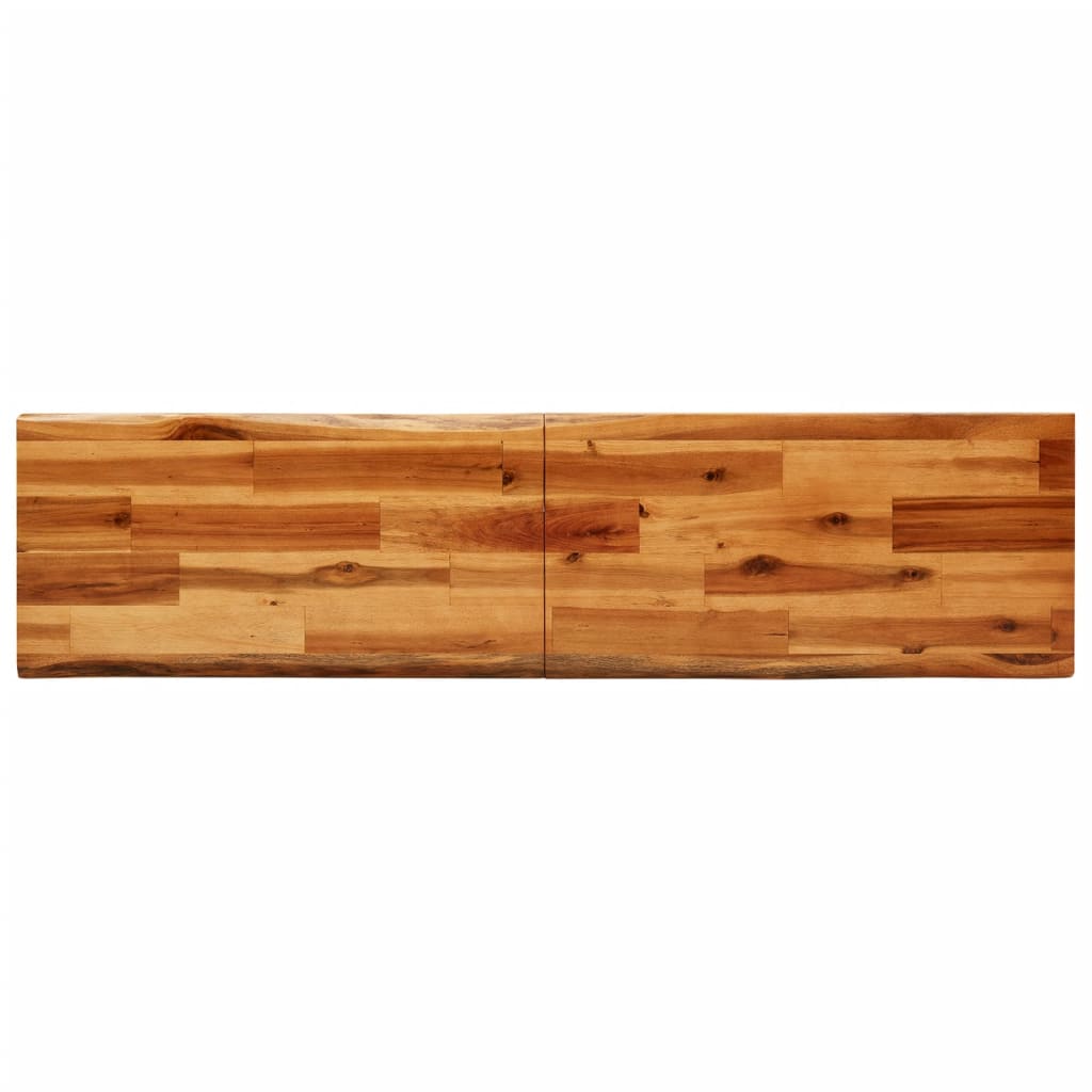 Ensemble à manger 3 pcs avec bord vivant bois massif d'acacia - XIOS