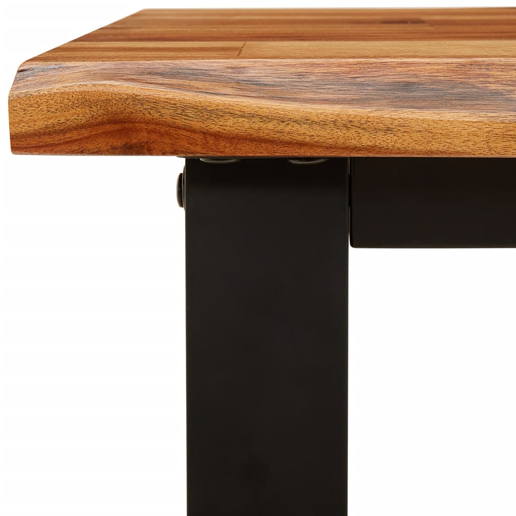 Ensemble à manger 3 pcs avec bord vivant bois massif d'acacia - XIOS