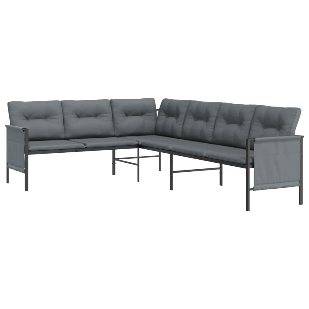 Ensemble à manger de jardin 2 pcs anthracite acier