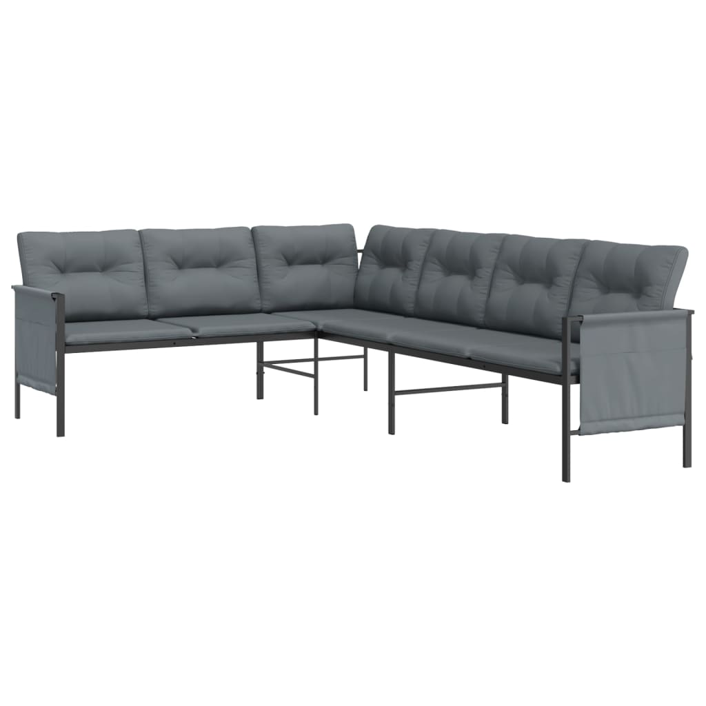 Salon de jardin 2 pcs anthracite acier