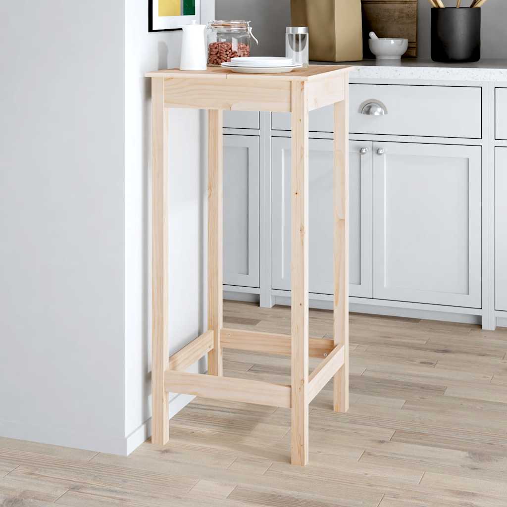 Table de bar 50x50x110 cm bois massif de pin - XIOS