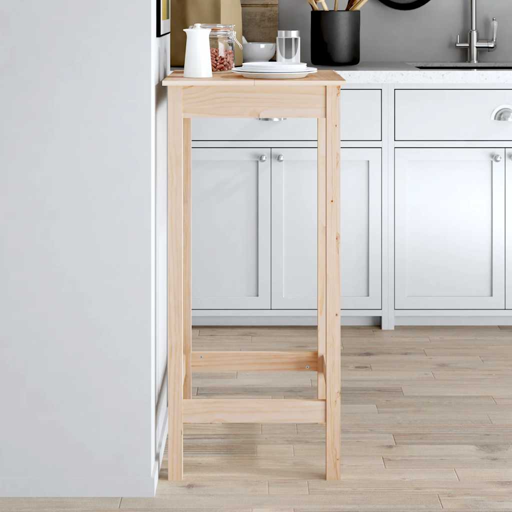 Table de bar 50x50x110 cm bois massif de pin - XIOS