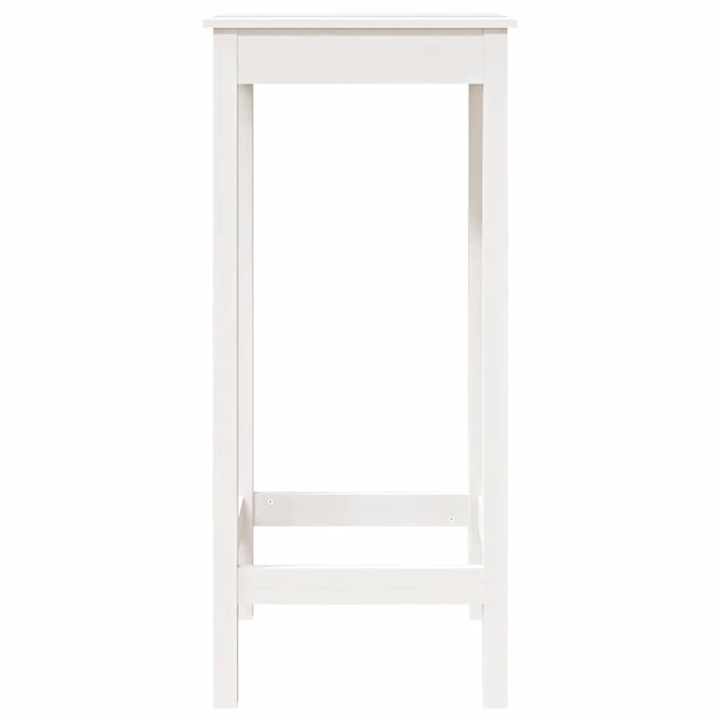 Table de bar blanc 50x50x110 cm bois massif de pin - XIOS