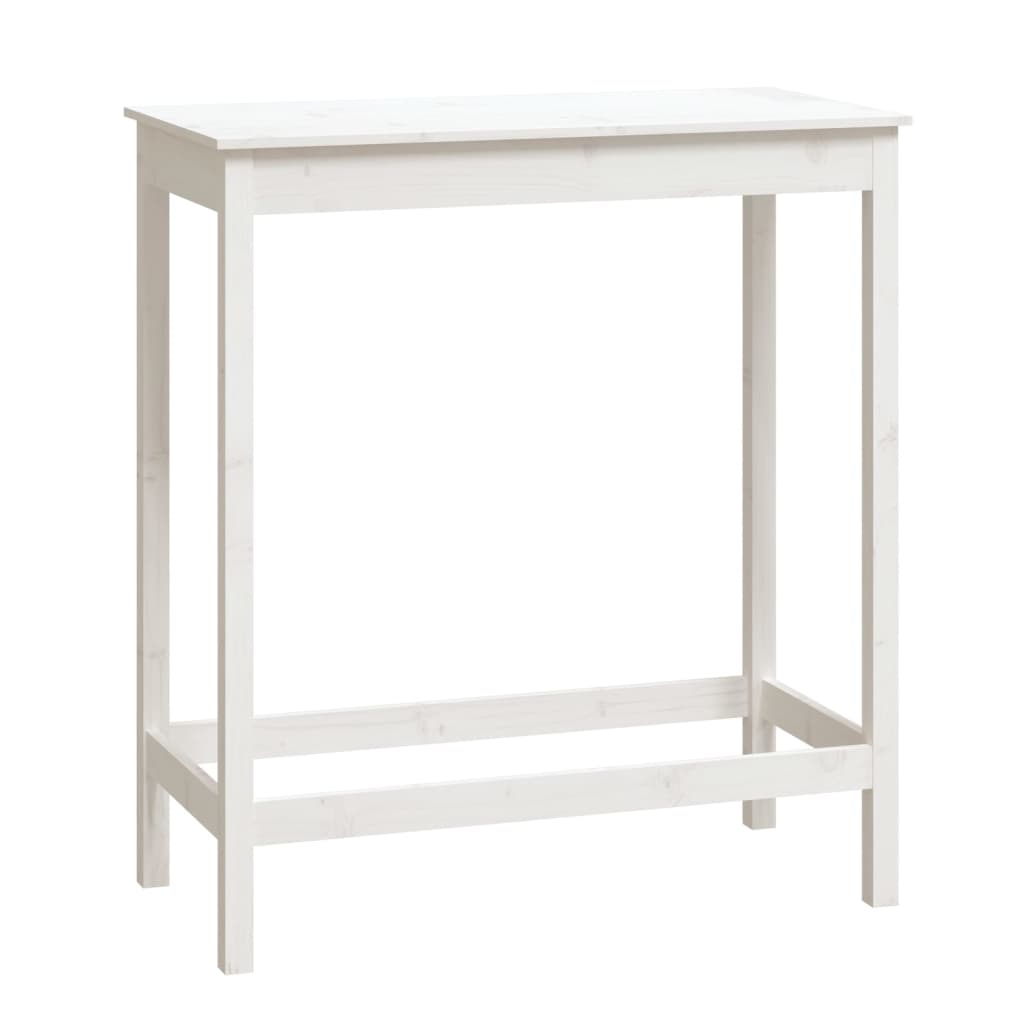 Table de bar blanc 100x50x110 cm bois massif de pin - XIOS
