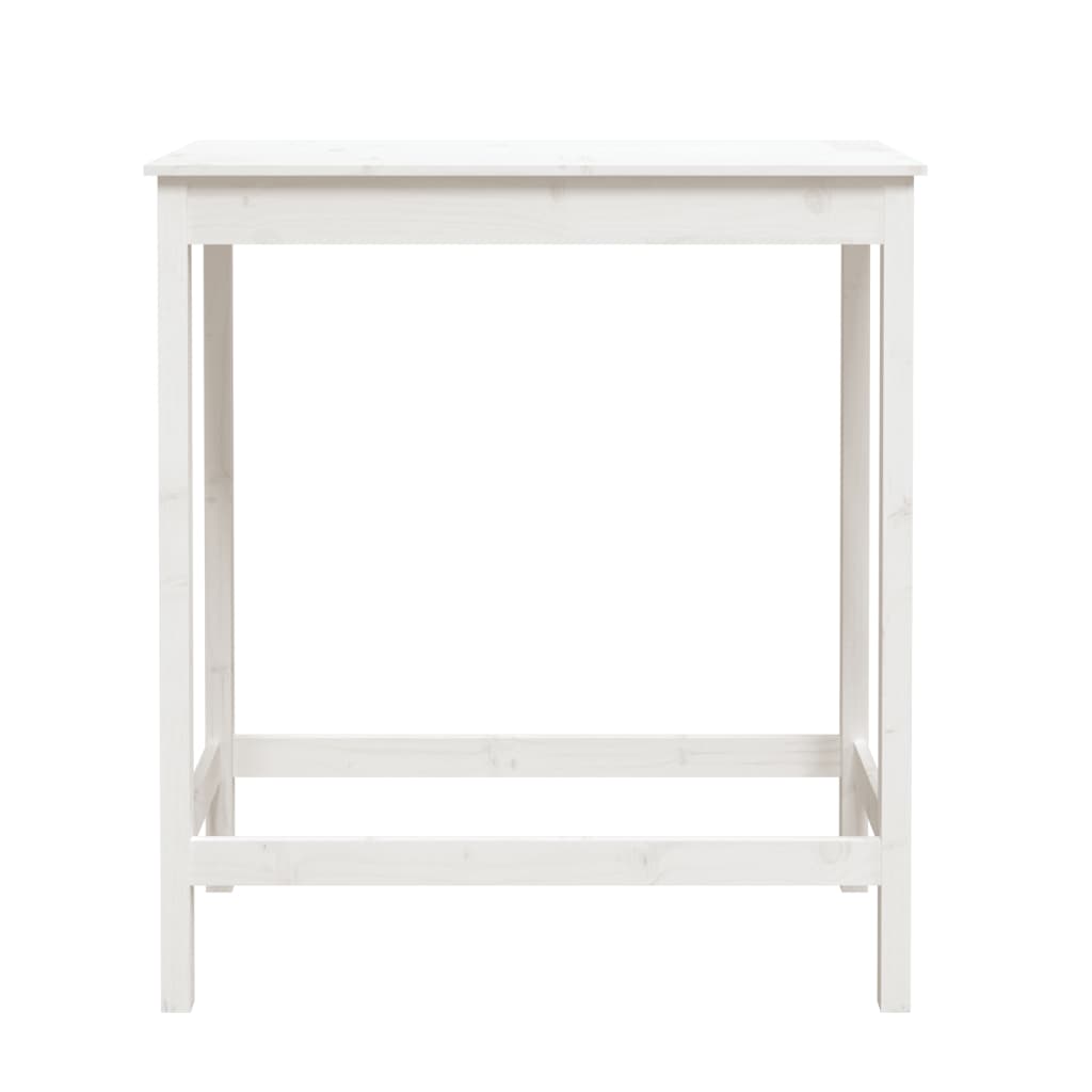 Table de bar blanc 100x50x110 cm bois massif de pin - XIOS