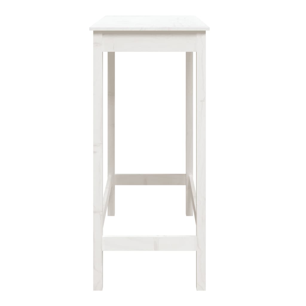 Table de bar blanc 100x50x110 cm bois massif de pin - XIOS