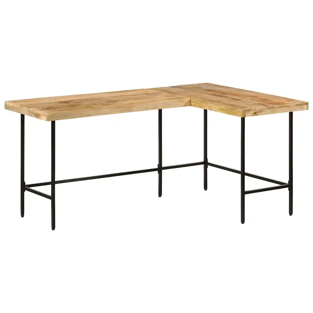 Bureau 165x110x77 cm bois massif de manguier et fer - XIOS