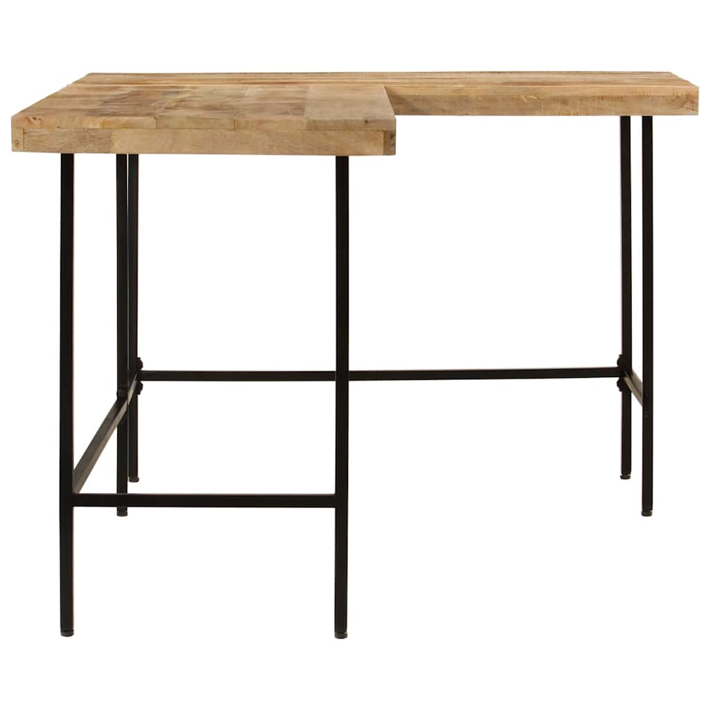 Bureau 165x110x77 cm bois massif de manguier et fer