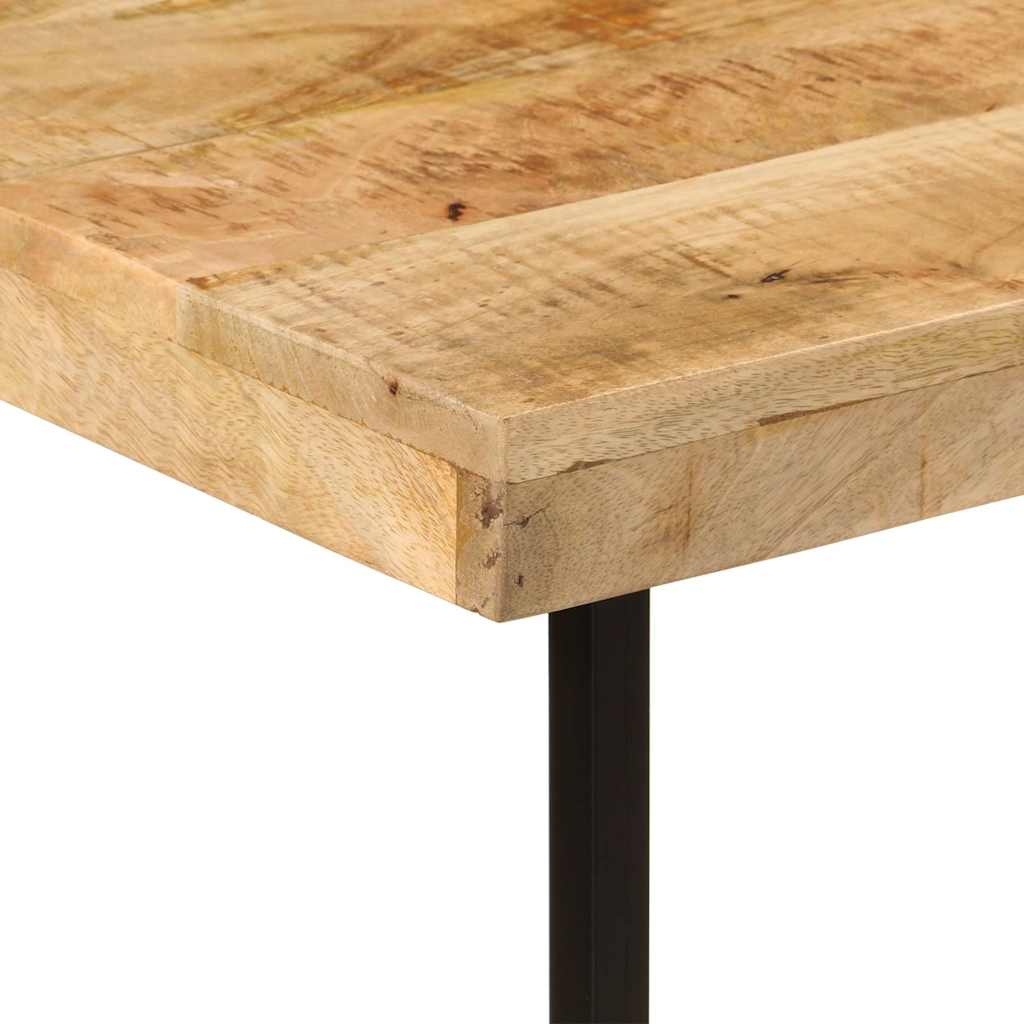 Bureau 165x110x77 cm bois massif de manguier et fer