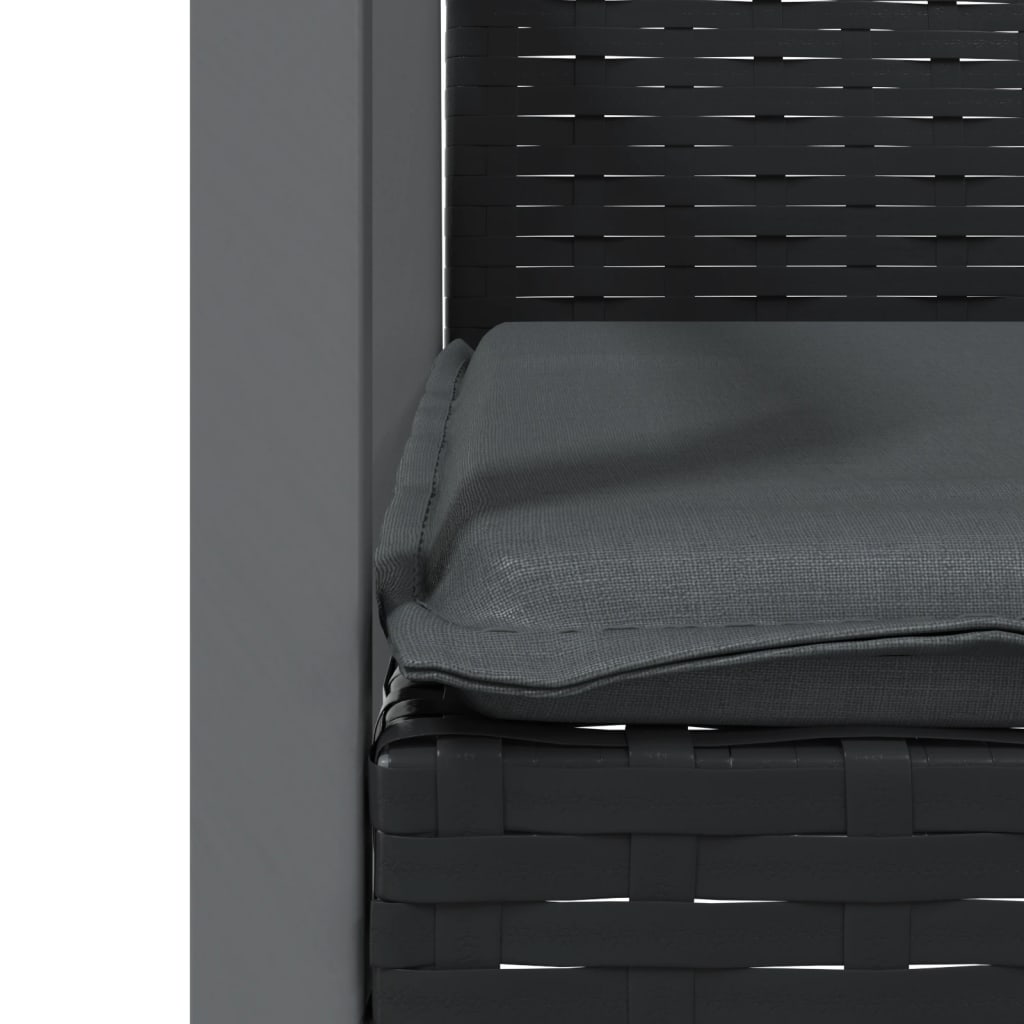 Ensemble à manger de jardin 7 pcs coussins résine tressée acier