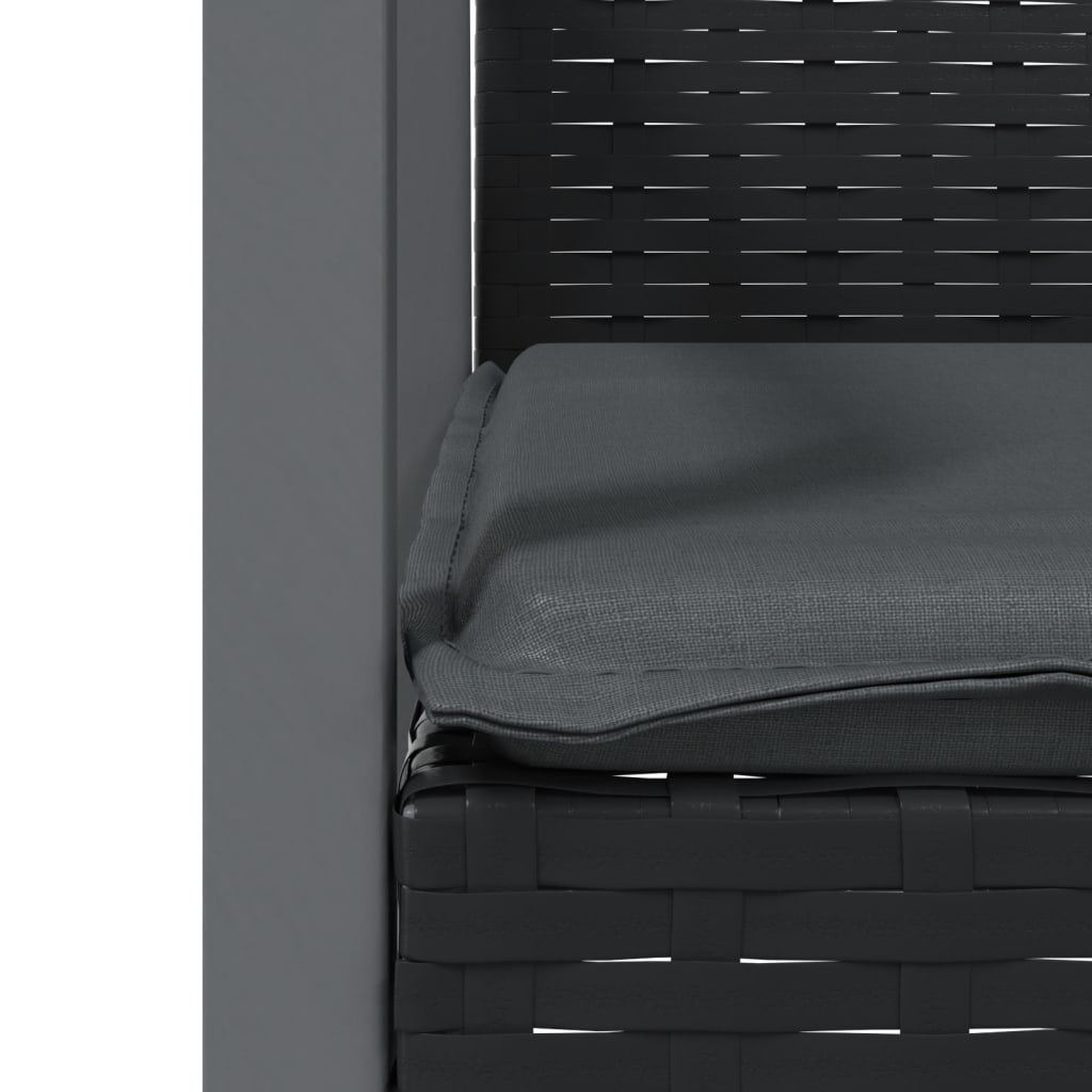 Ensemble à manger de jardin 7 pcs coussins résine tressée acier
