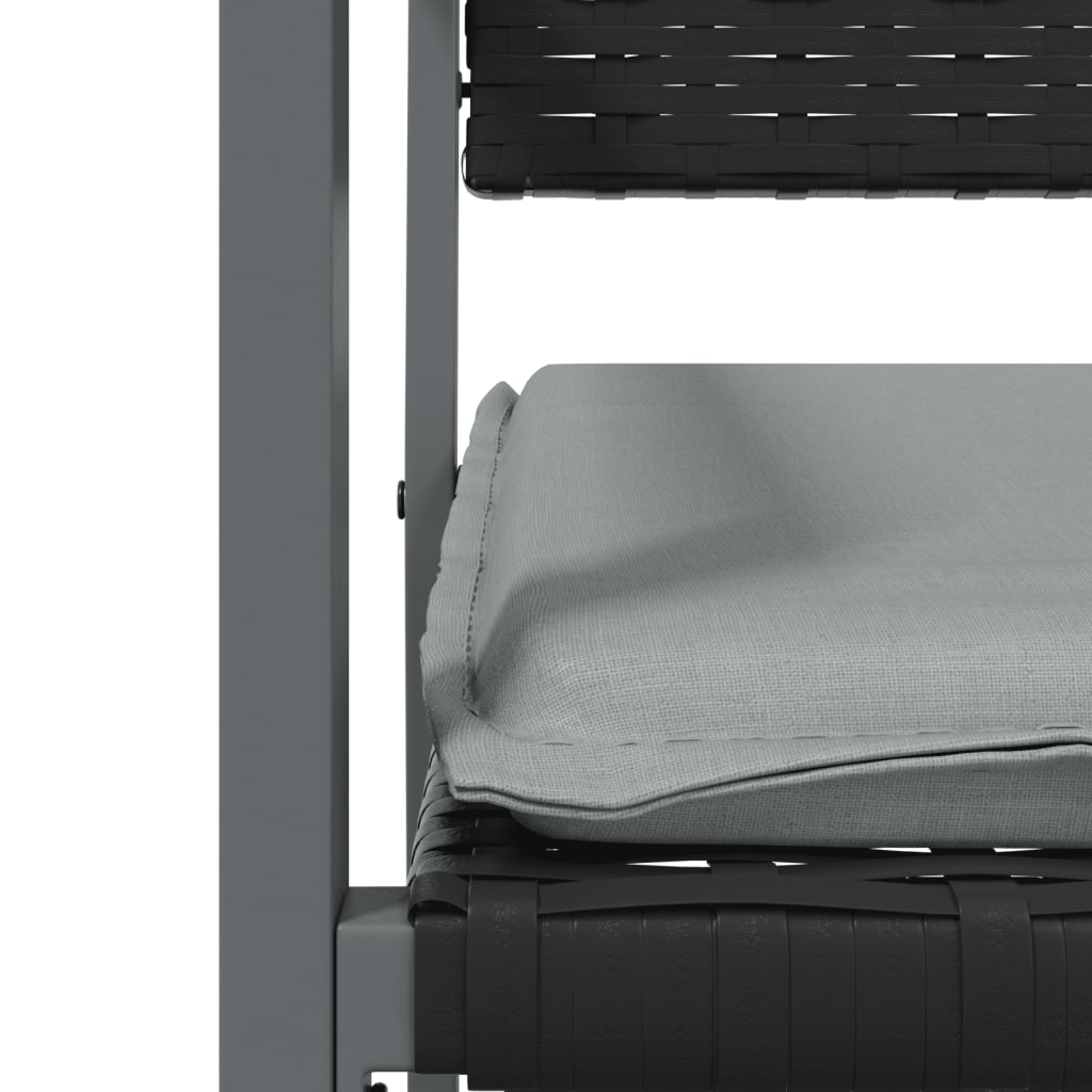 Ensemble à manger de jardin 5 pcs coussins résine tressée acier