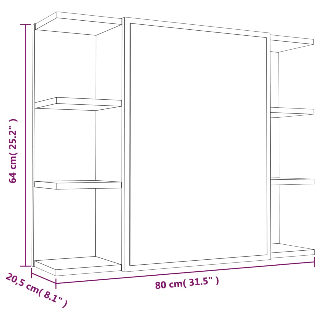 Ensemble d'armoires de salle de bain 3 pcs chêne fumé