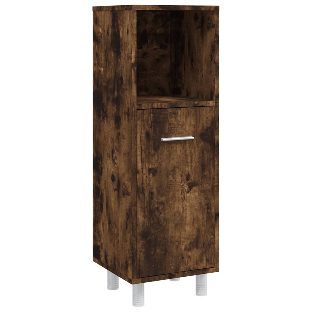 Ensemble d'armoires de salle de bain 4 pcs chêne fumé