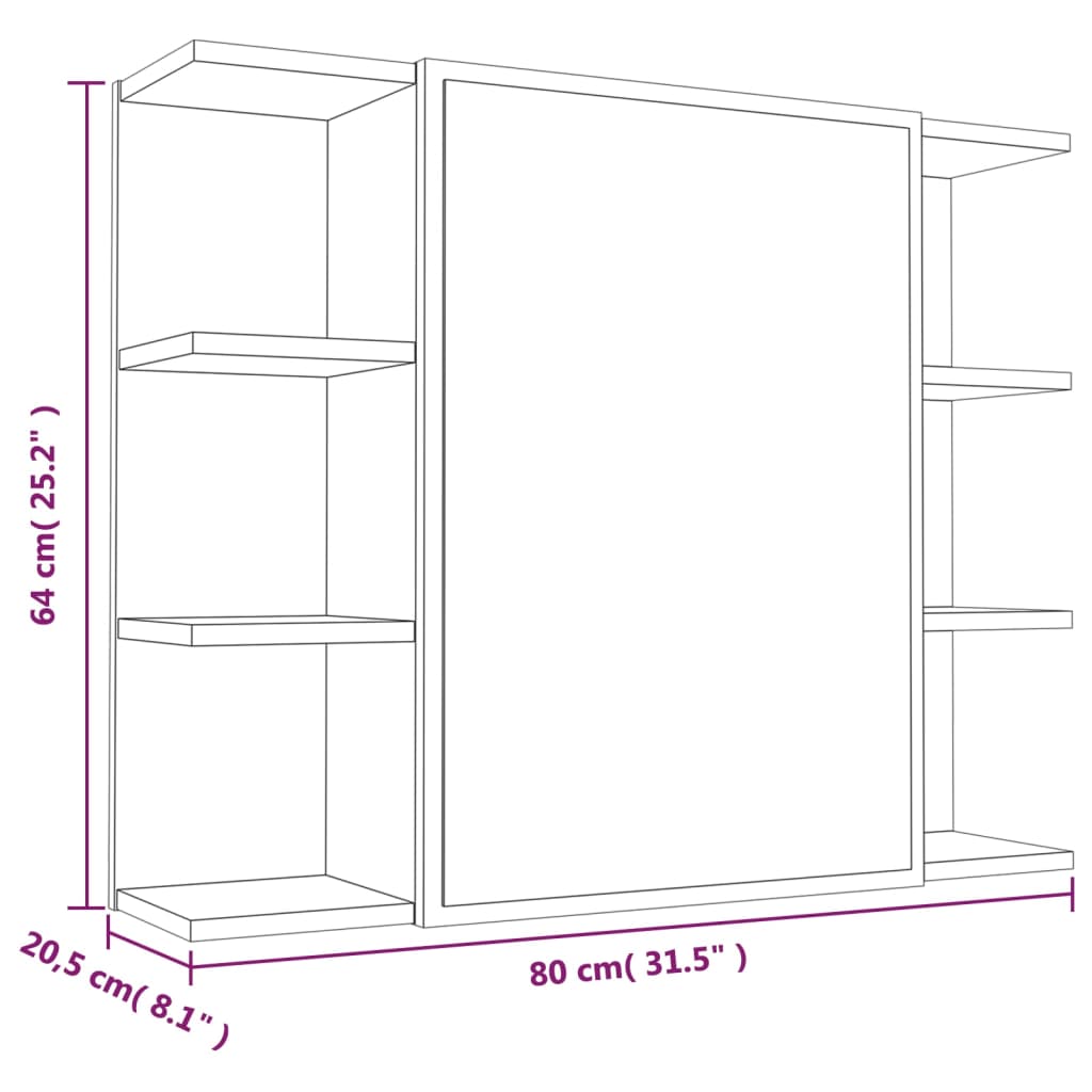 Ensemble d'armoires de salle de bain 4 pcs chêne fumé