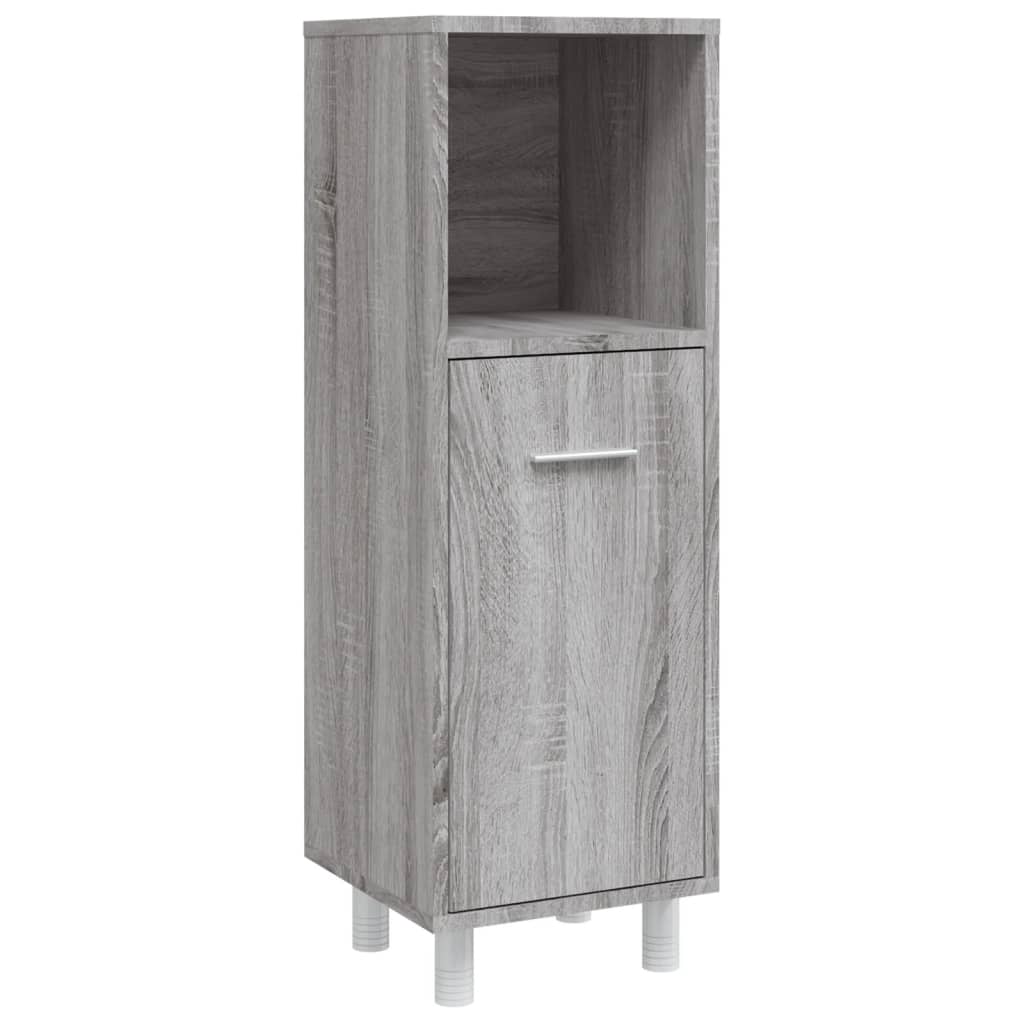 Ensemble d'armoires de salle de bain 4 pcs sonoma gris
