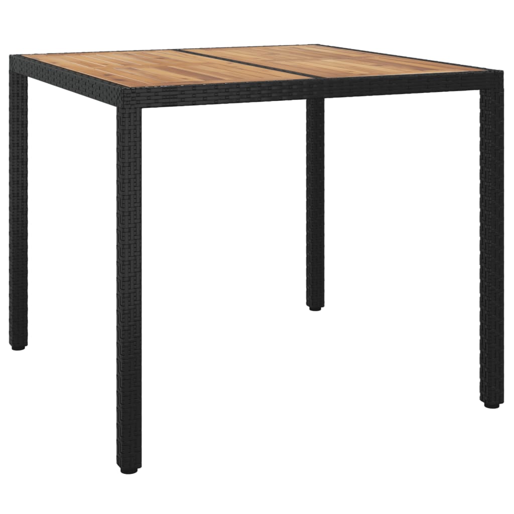 Ensemble à manger de jardin avec coussins 3 pcs Noir
