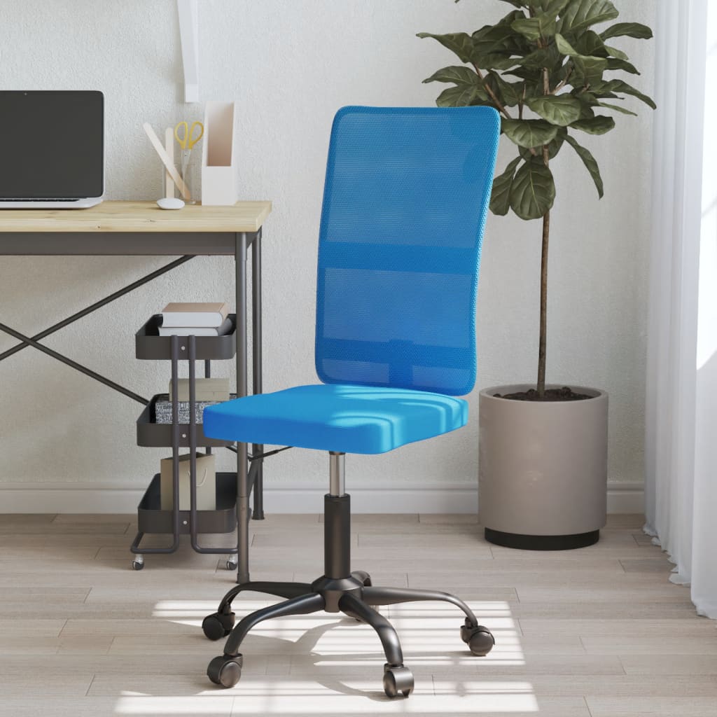Chaise de bureau réglable en hauteur bleu tissu en maille - XIOS