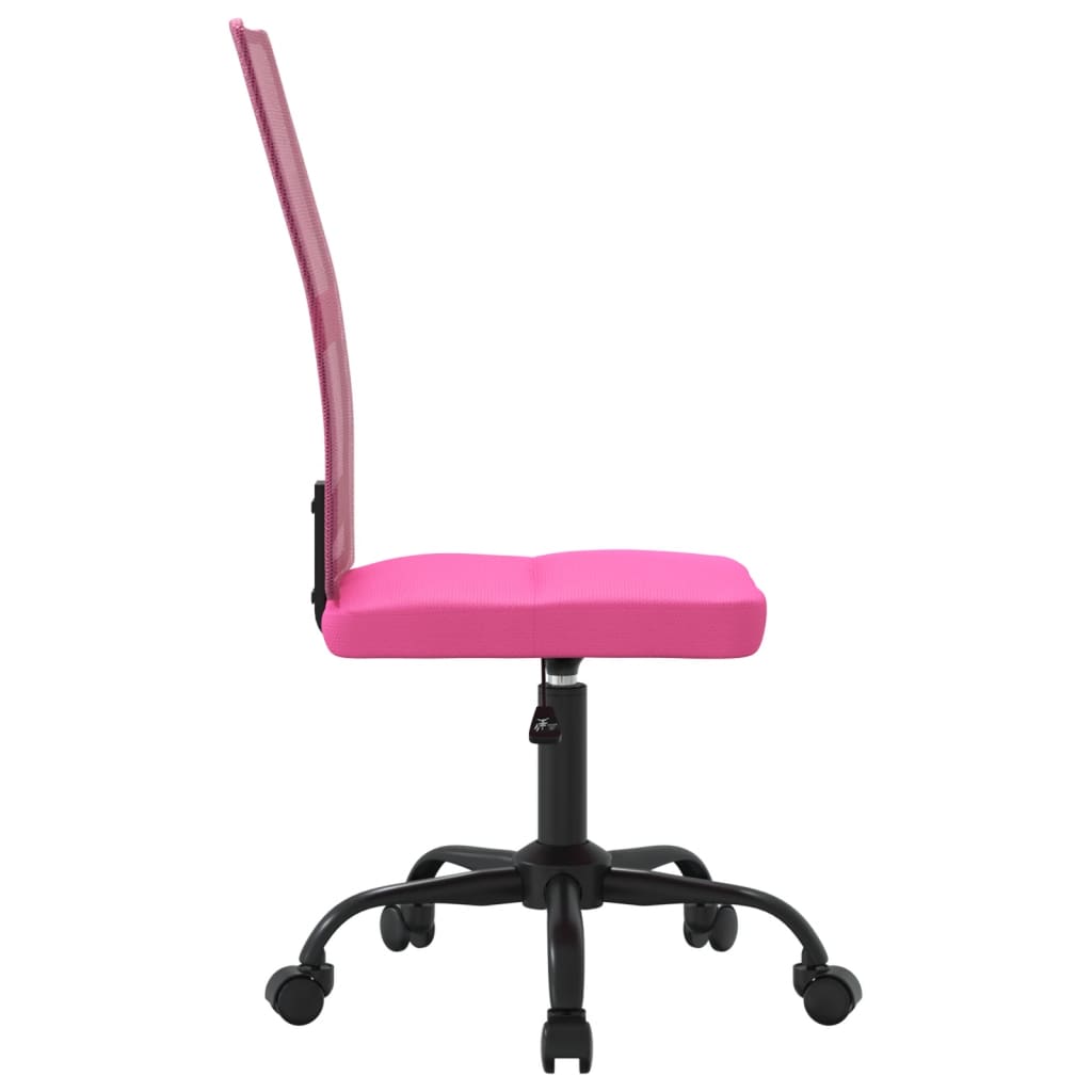 Chaise de bureau réglable en hauteur rose tissu en maille - XIOS