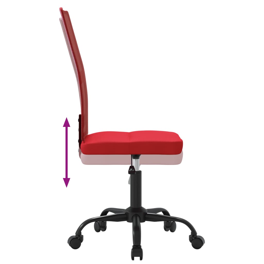 Chaise de bureau réglable en hauteur bordeaux tissu en maille - XIOS