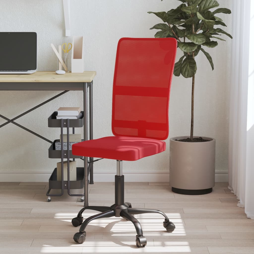 Chaise de bureau réglable en hauteur bordeaux tissu en maille - XIOS