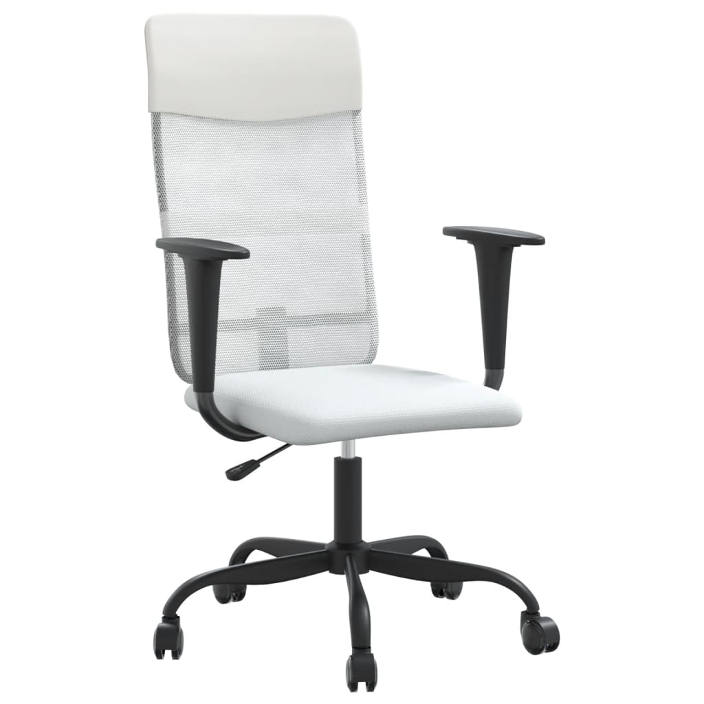 Chaise de bureau réglable en hauteur blanc