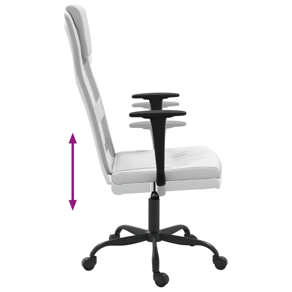 Chaise de bureau réglable en hauteur blanc - XIOS