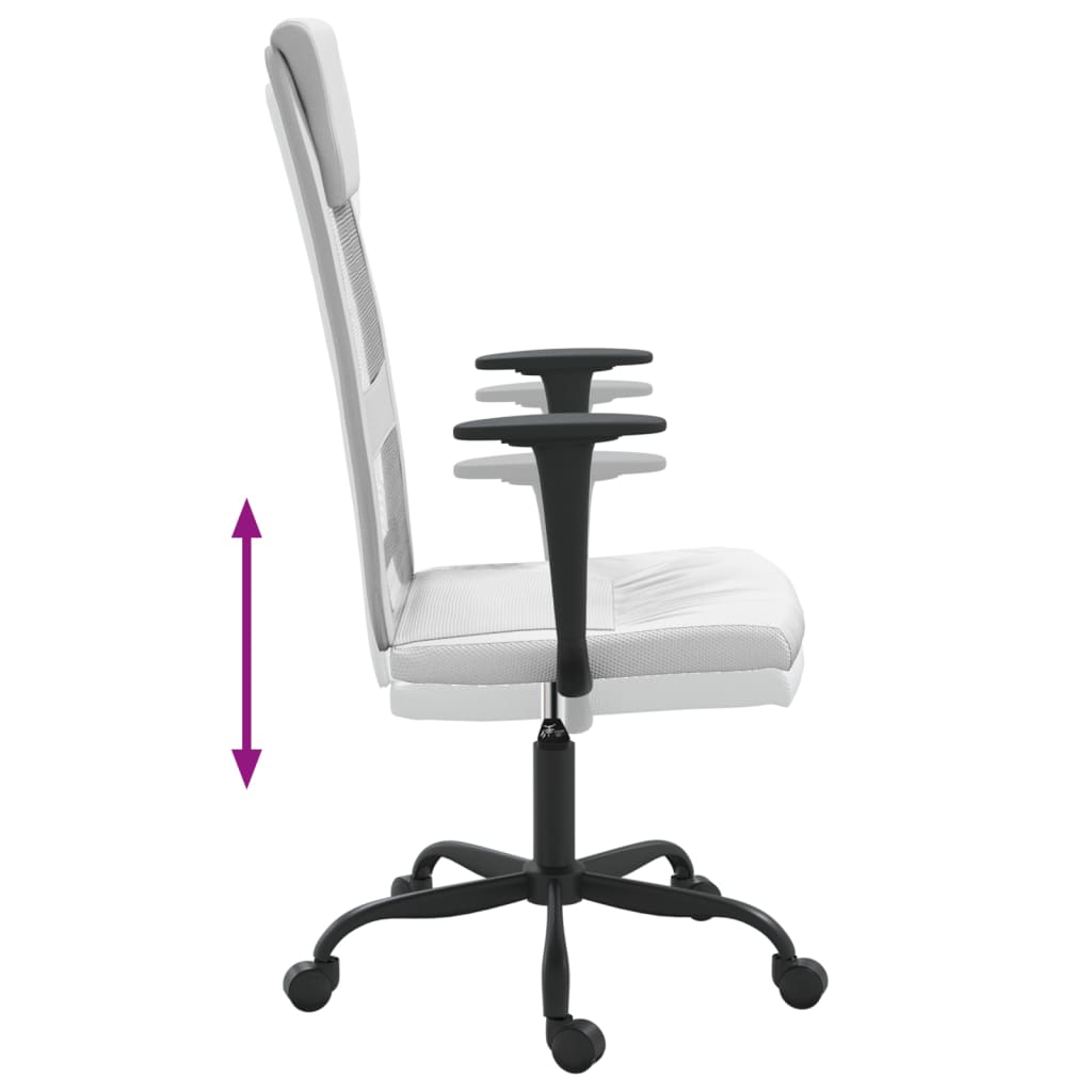 Chaise de bureau réglable en hauteur blanc - XIOS