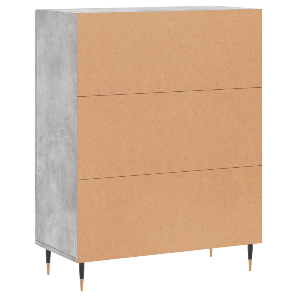 Buffet gris béton 69,5x34x90 cm bois d'ingénierie - XIOS