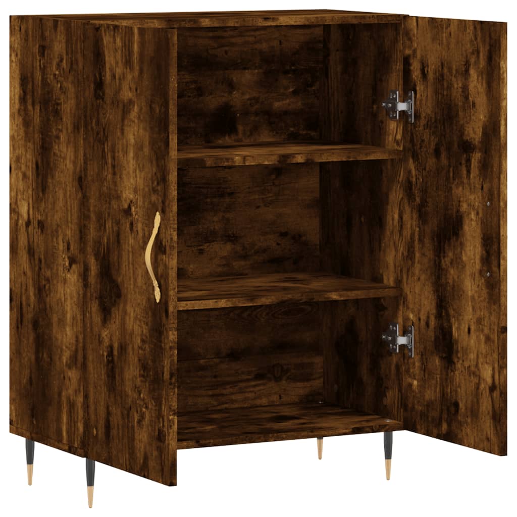 Buffet chêne fumé 69,5x34x90 cm bois d'ingénierie - XIOS