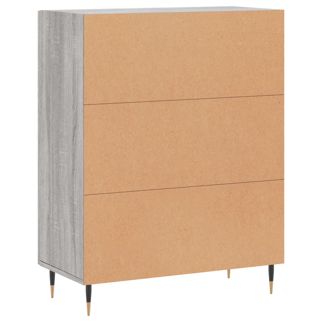 Buffet sonoma gris 69,5x34x90 cm bois d'ingénierie - XIOS