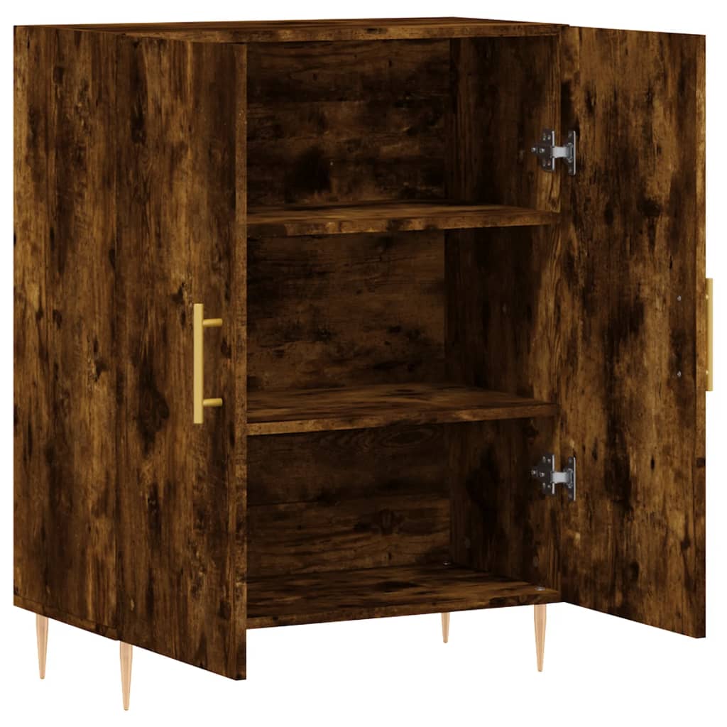 Buffet chêne fumé 69,5x34x90 cm bois d'ingénierie - XIOS