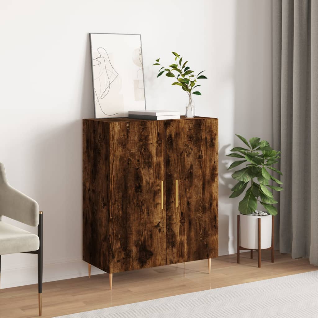 Buffet chêne fumé 69,5x34x90 cm bois d'ingénierie - XIOS