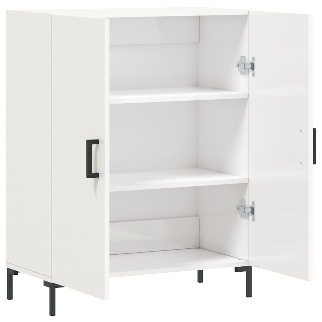 Buffet Blanc brillant 69,5x34x90 cm Bois d'ingénierie - XIOS